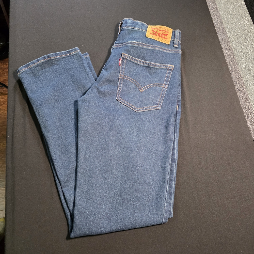 Levi's 514 Boys Dark Blue Denim Jeans 18 Reg‎ 29x31